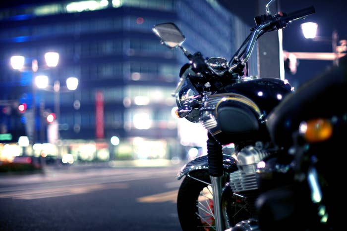 motorcycle at night