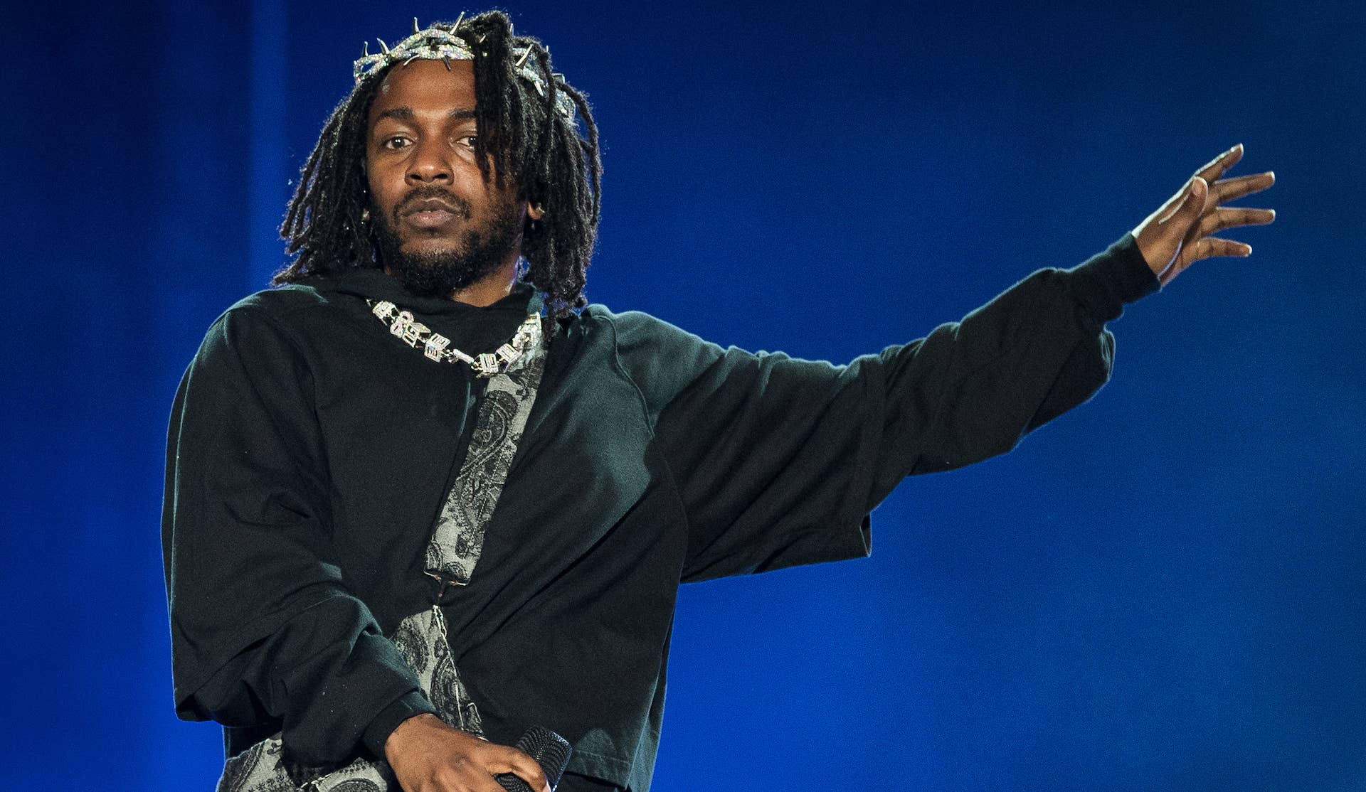 Kendrick Lamar performs onstage at The Big Steppers Tour