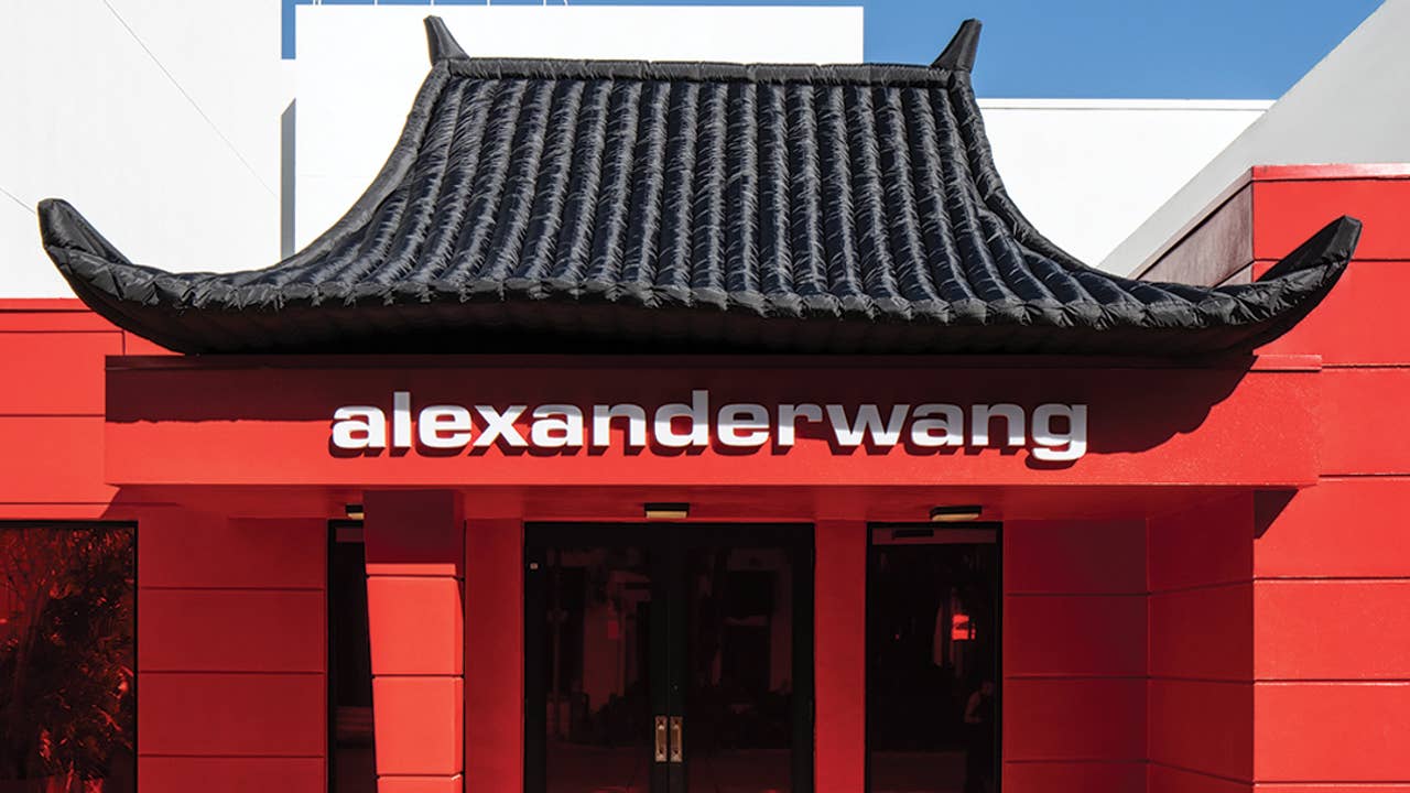 An Alexander Wang pop up is pictured