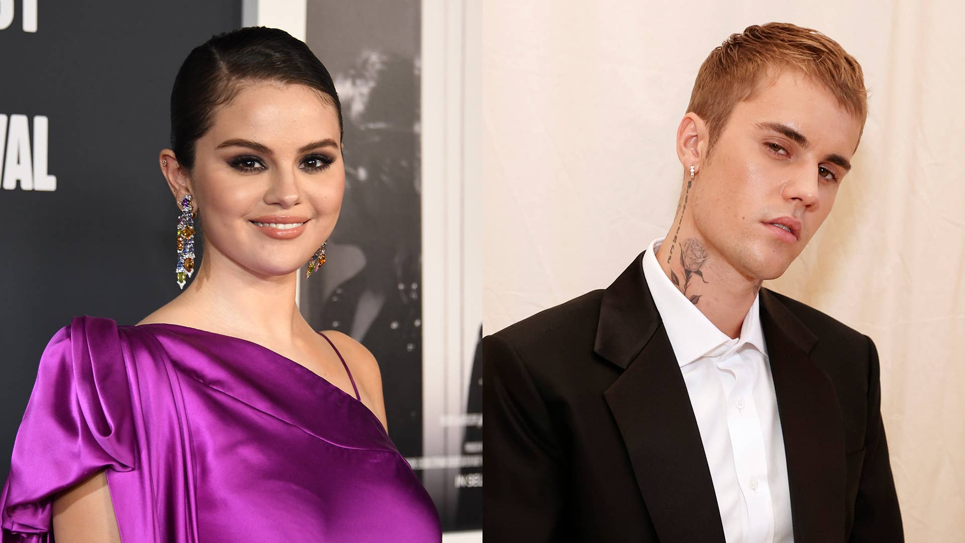 Selena Gomez and Justin Bieber, who formerly dated