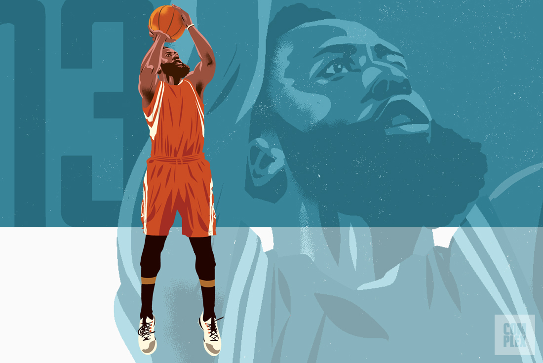 James Harden NBA MVP Race Longcroft Illustration 2017 2
