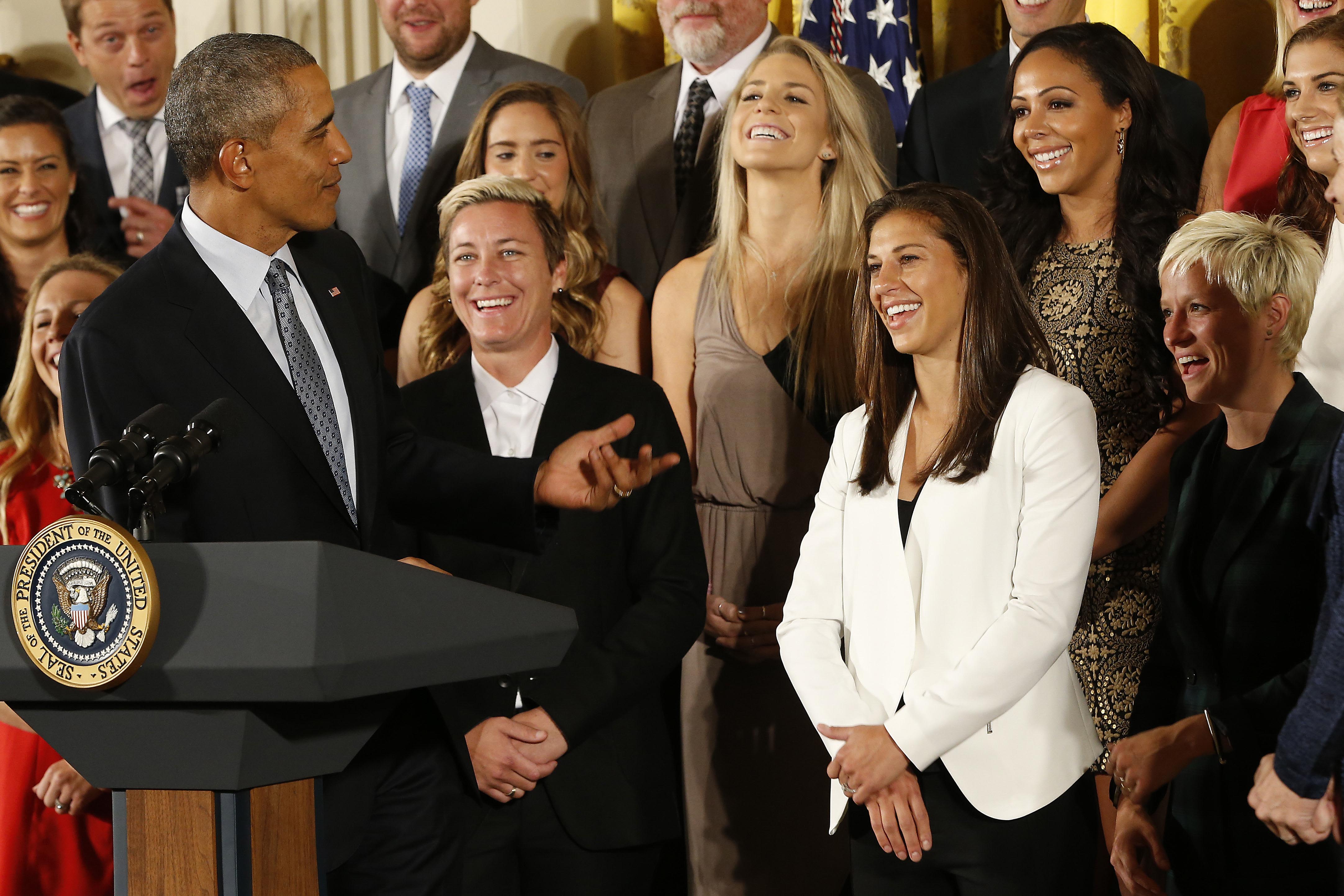 Obama Carli Lloyd USWNT World Cup 2015