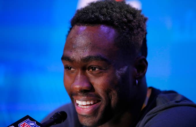 Brandin Cooks #12 of the Los Angeles Rams during Super Bowl LIII Opening Night