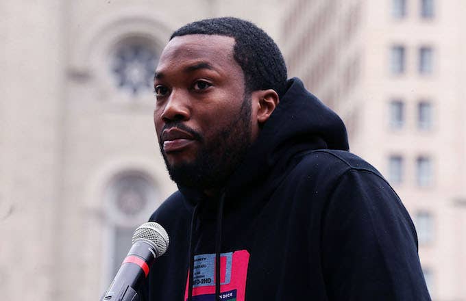 Meek Mill attends the REFORM alliance in Philadelphia.