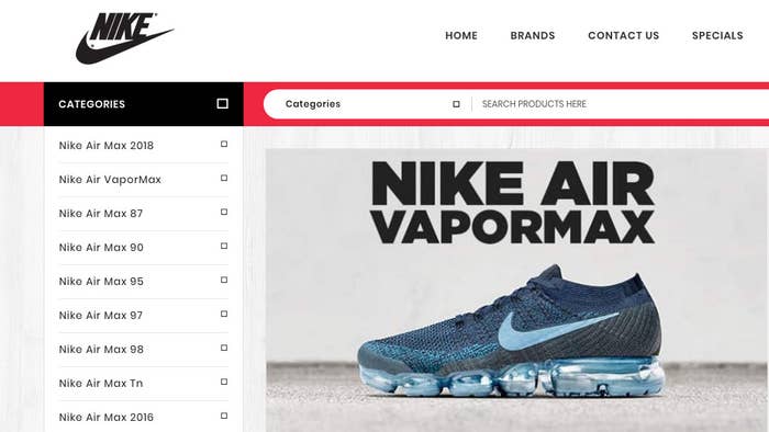 Fake Nike Site