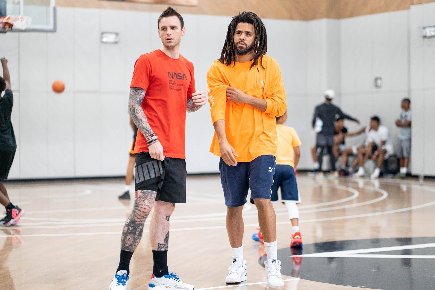 J. Cole Puts On Shooting Clinic During Basketball Workout