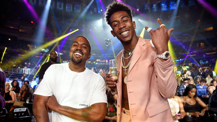 Kanye West and Desiigner take photo together at MTV Video Music Awards.