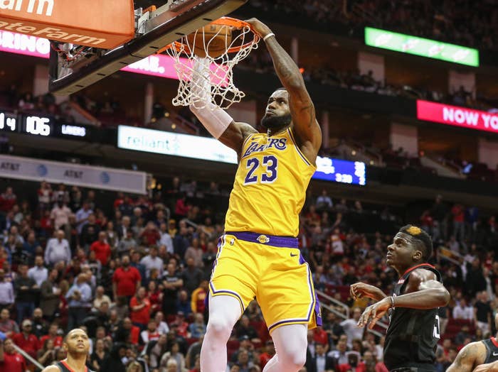 LeBron James Dunk Lakers Rockets Dec 2018