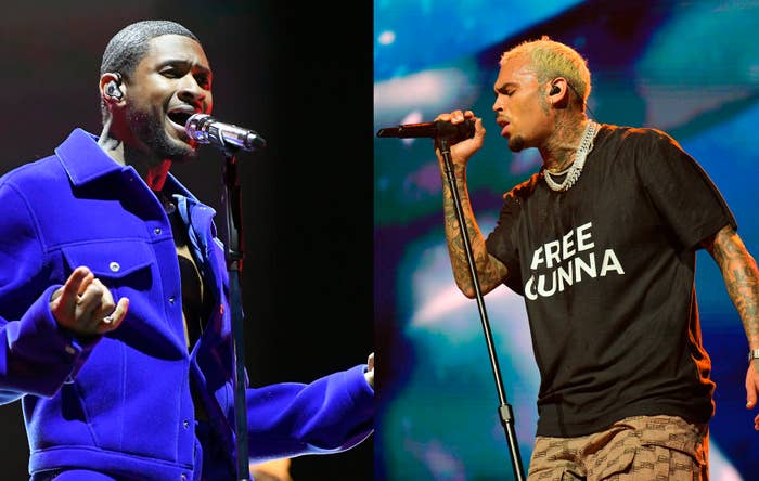 Usher and Chris Brown