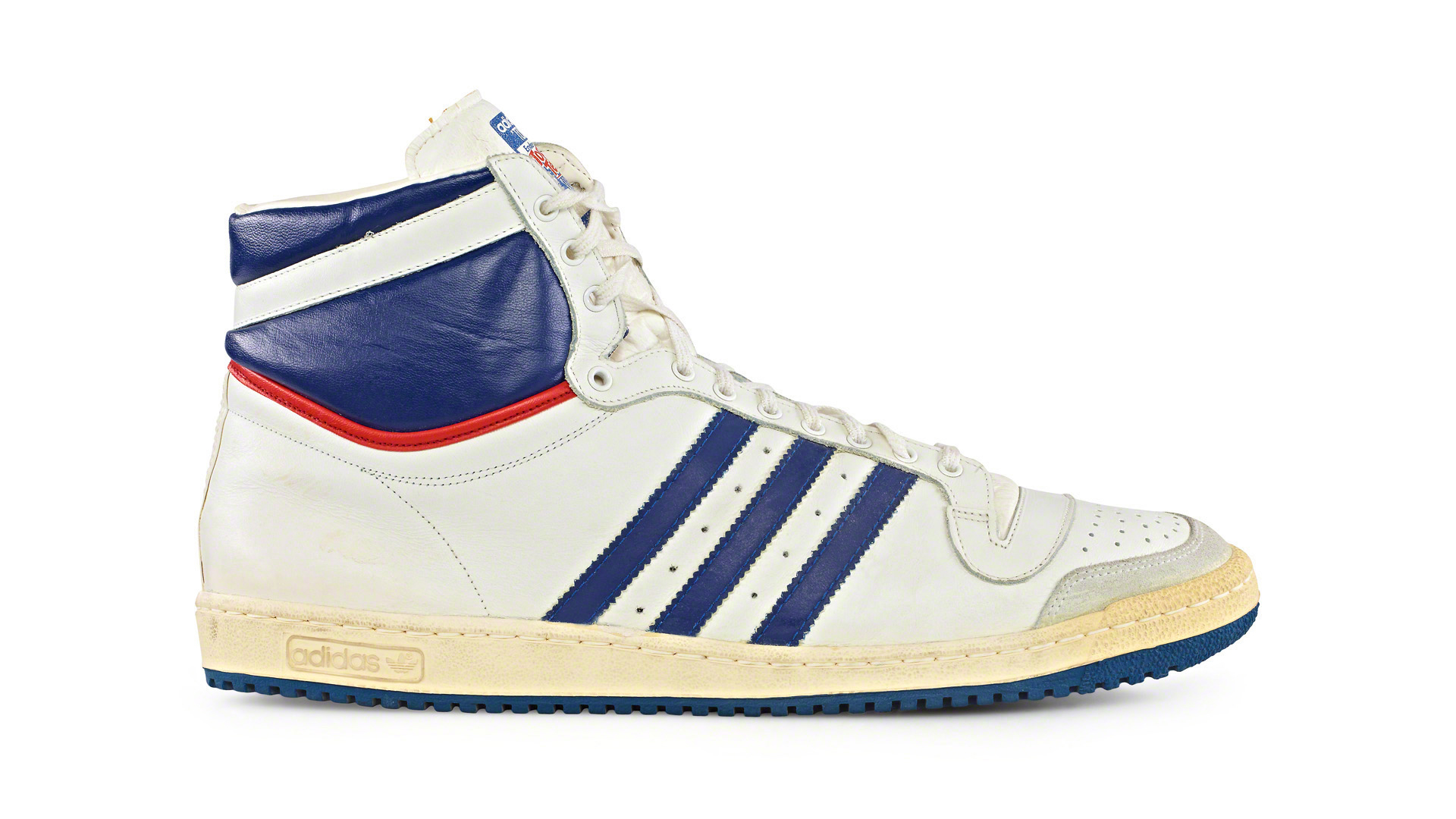 Vintage Adidas Decade Basketball Boots Hi Top Leather Original 