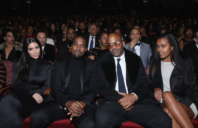 Kim Kardashian, Kanye West, Damon Dash, and Ava Dash at the BET Honors.