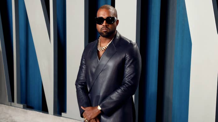 Kanye West attends the 2020 Vanity Fair Oscar Party