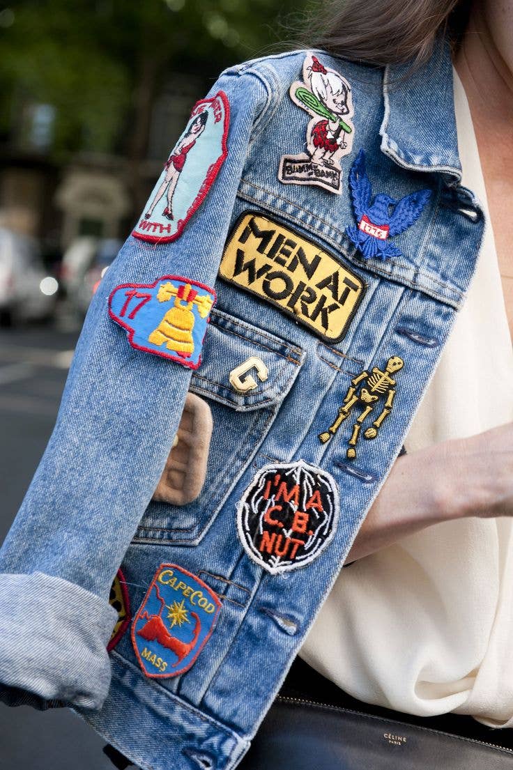 Men's Fashion Hi Street Hip Hop Denim Jacket With Sequins