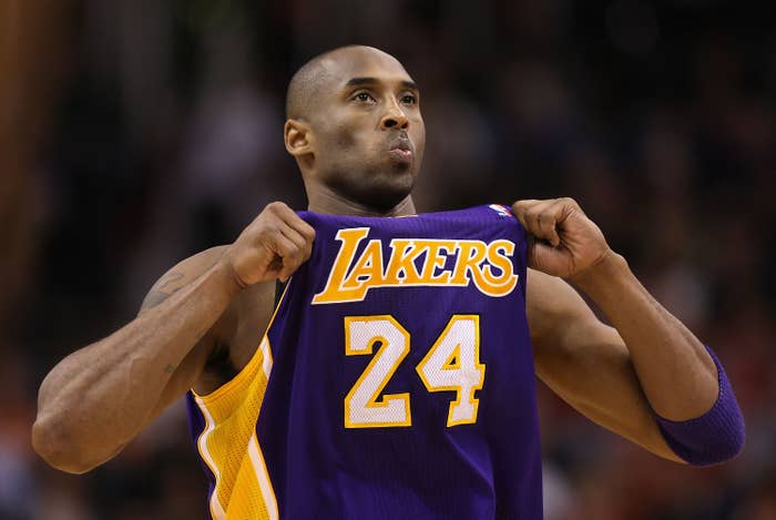 Nike Kobe Bryant Jersey #24 MVP All Black Los Angeles Lakers