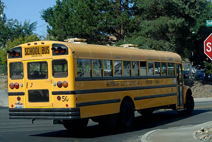 School bus in Idaho