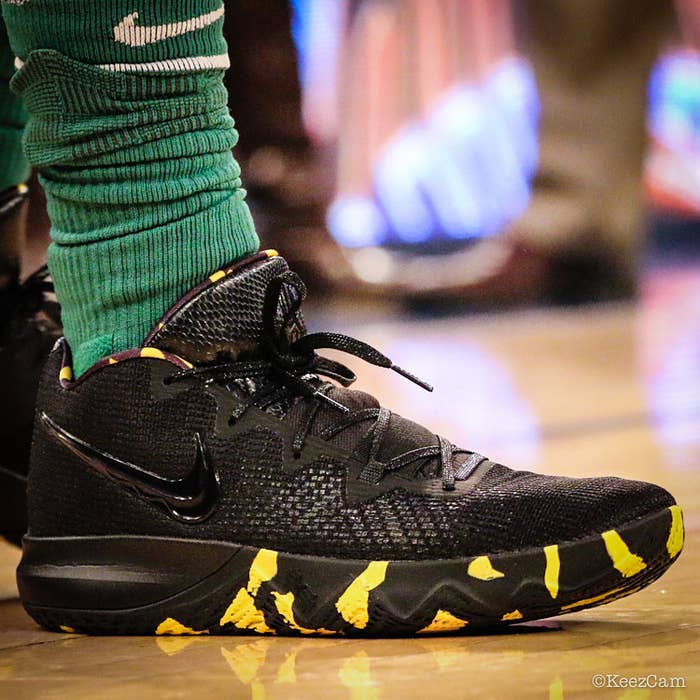 Kyrie Irving Nike Kyrie Budget Core Black Yellow Right Profile