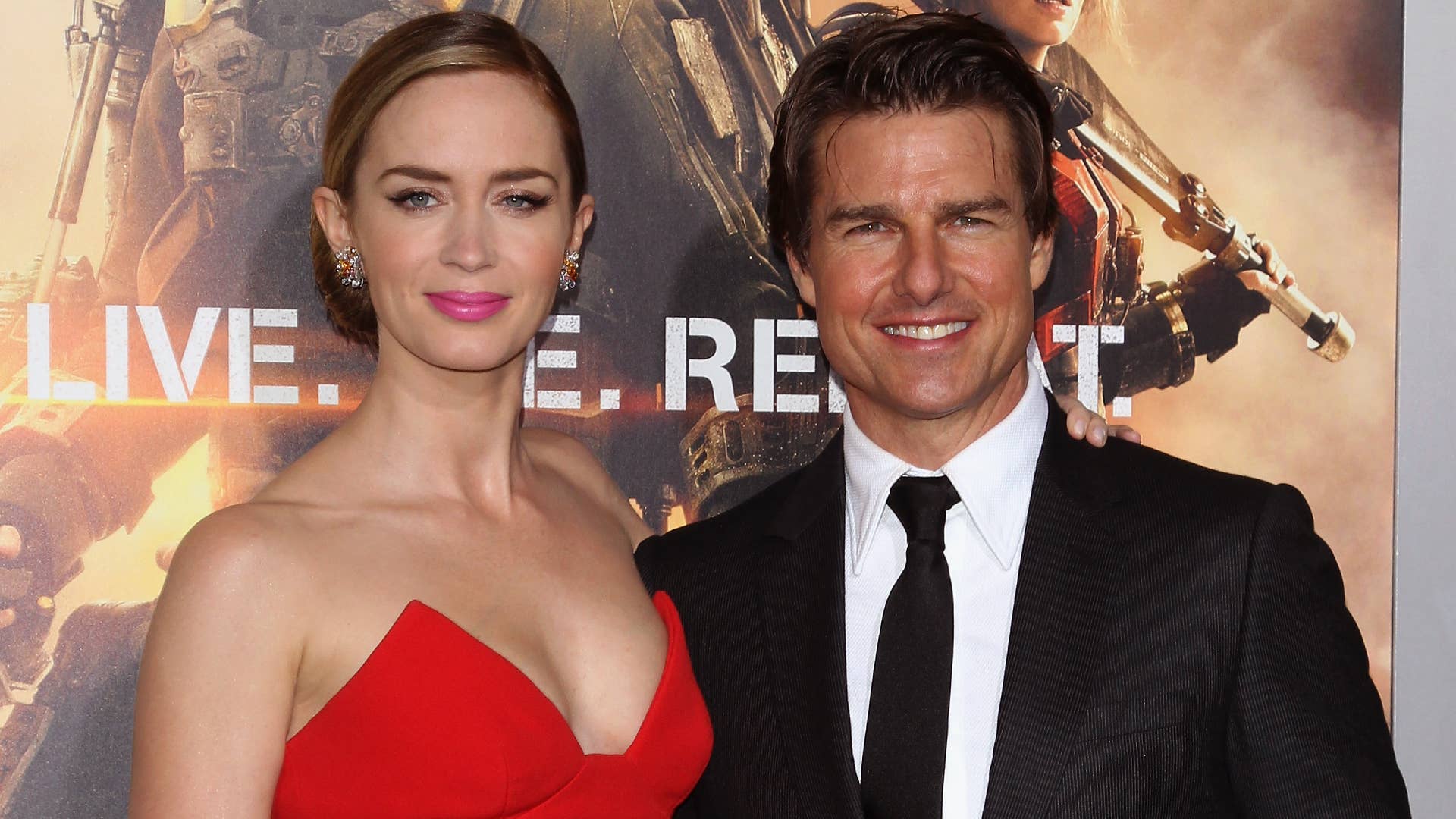 Emily Blunt and Tom Cruise on the red carpet