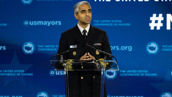 surgeon general is pictured speaking