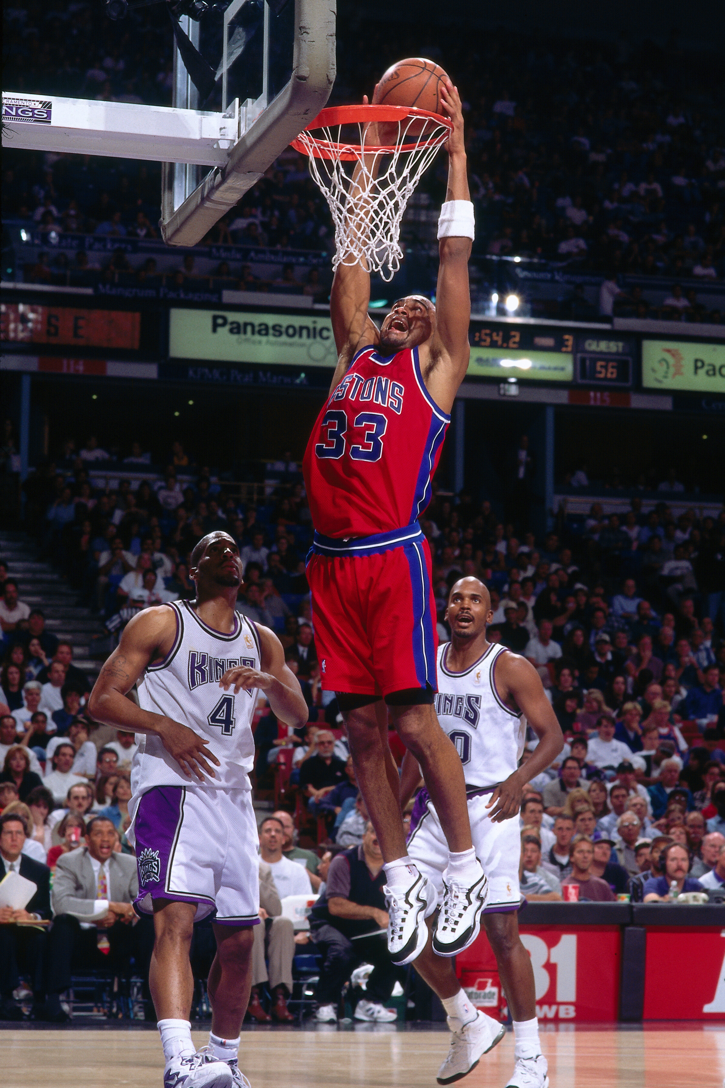 This is a photo of Grant Hill in his 1995 season with the Pistons.