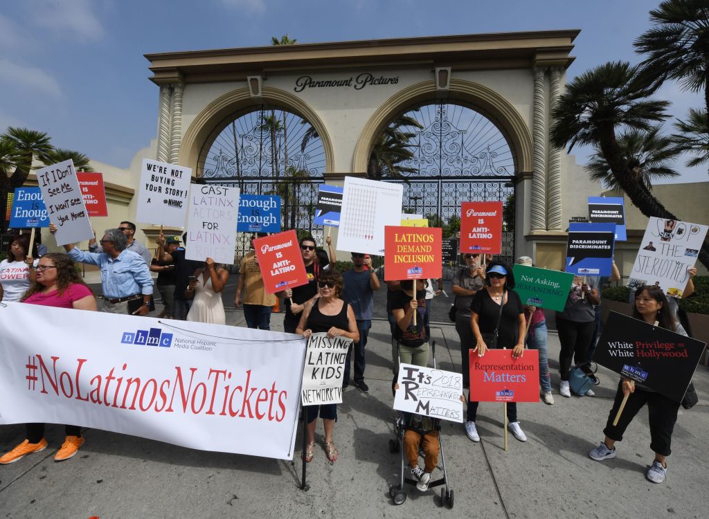 Latino Groups Protest Outside Paramount Studios Over Lack Of ...