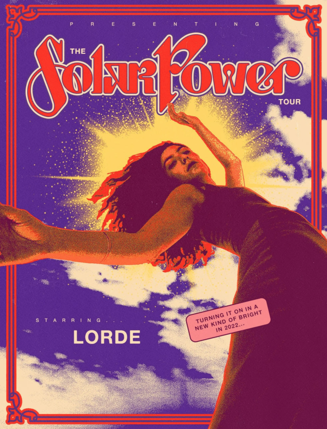 A flyer for Lorde&#x27;s Solar Power tour