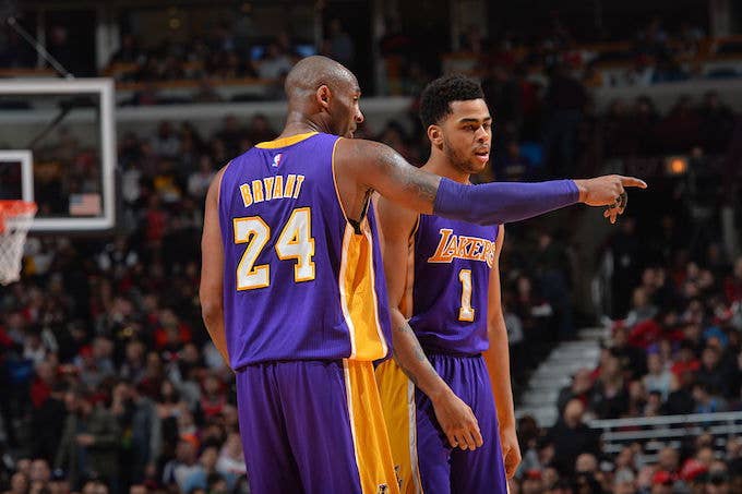 This is a picture of Kobe and D'Angelo.