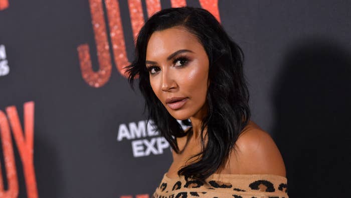 Naya Rivera photographed on the red carpet of a movie premiere.