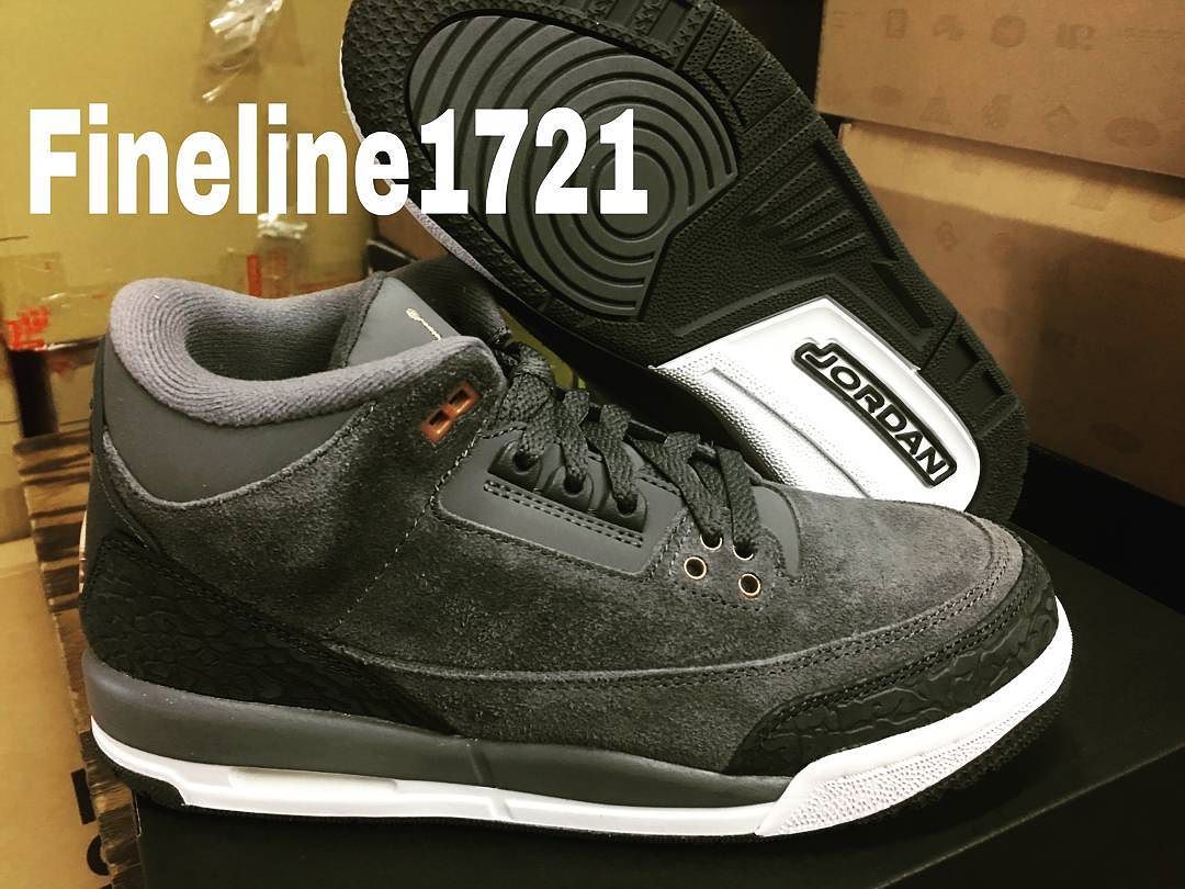 Jordan 3 hot sale dark grey