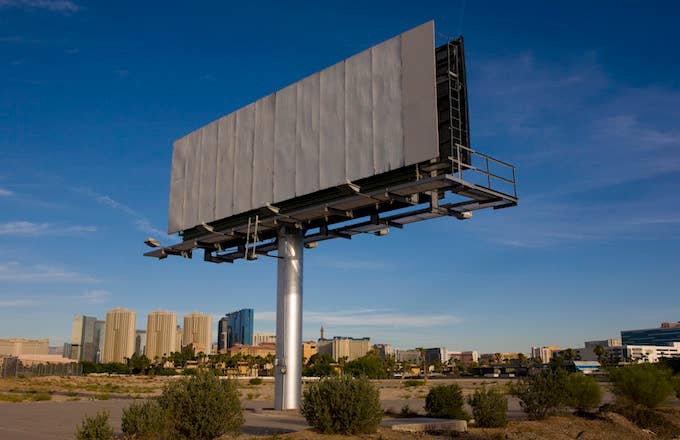 Blank billboard