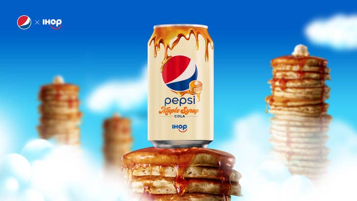 Pepsi connects with iHop for Maple syrup soda drink limited edition.