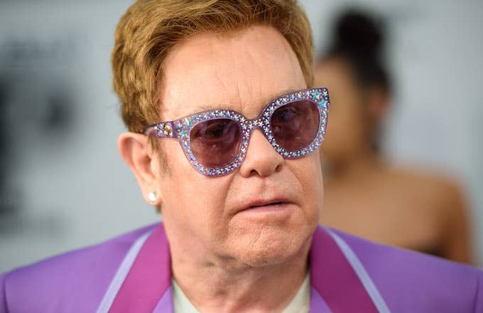 Elton John attending the Elton John Aids Foundation Midsummer Party.