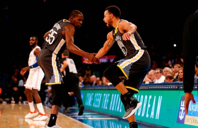 Stephen Curry and Kevin Durant.