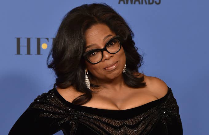This is Oprah Winfrey at the Golden Globes.