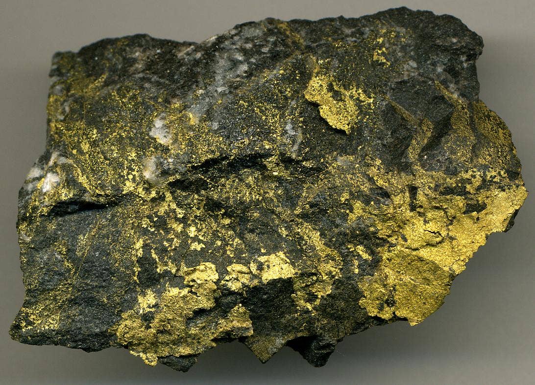 Police seized gold bearing ore in the form of rocks containing the precious metal.