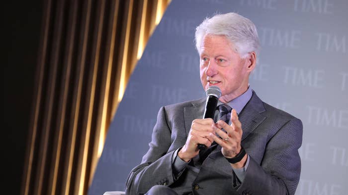 Former U.S. President Bill Clinton speaks onstage during the TIME 100 Health Summit