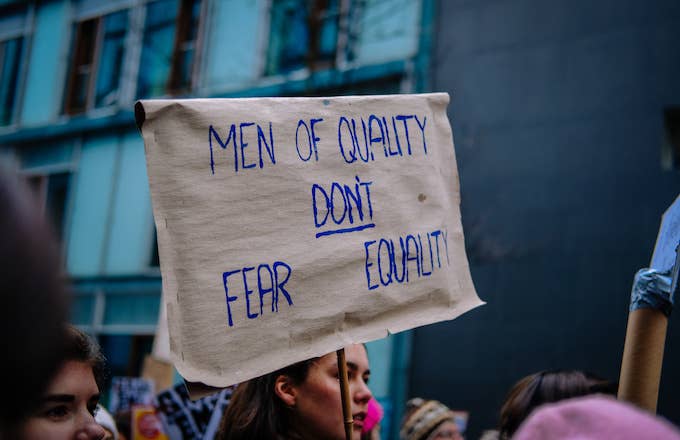 Feminist protest sign