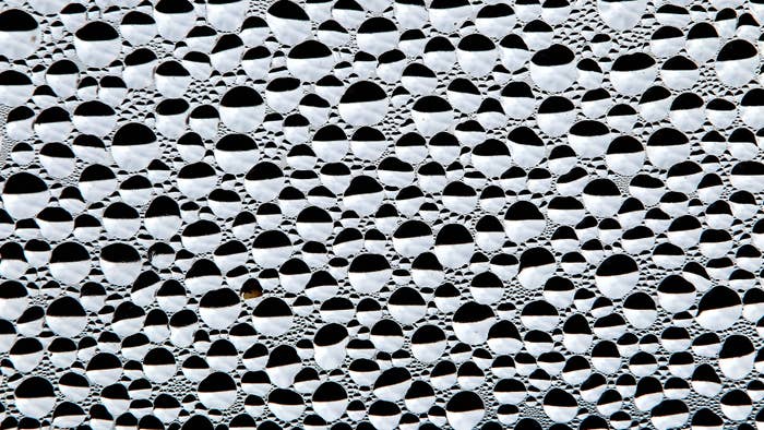 Condensation droplets are seen on a window on January 16, 2014 in Irsee, Germany.