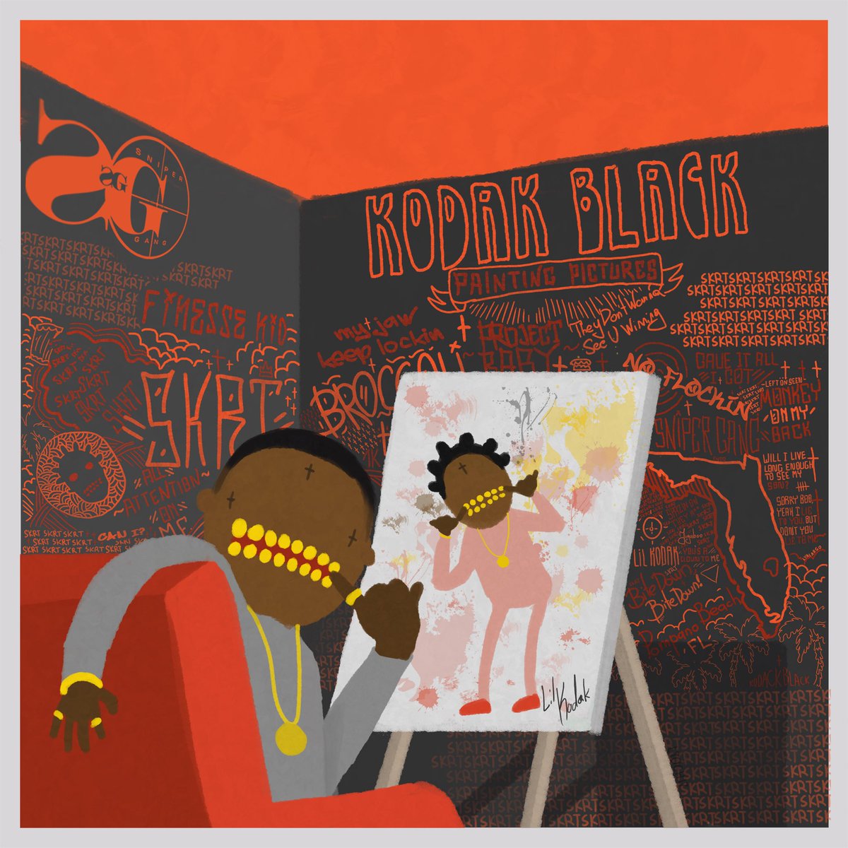 kodak black painting pictures