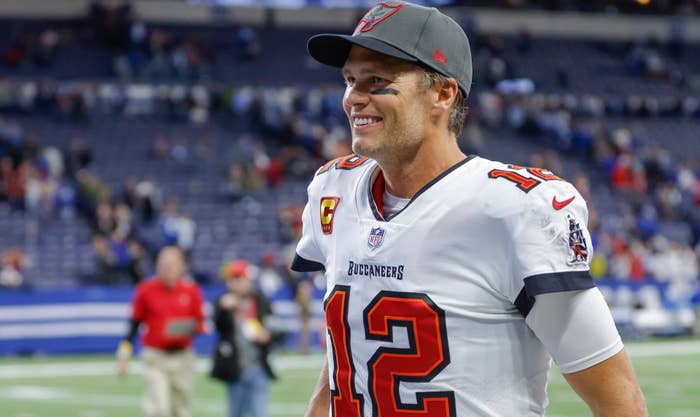 Tom Brady after Tampa Bay&#x27;s game against the Indianapolis Colts