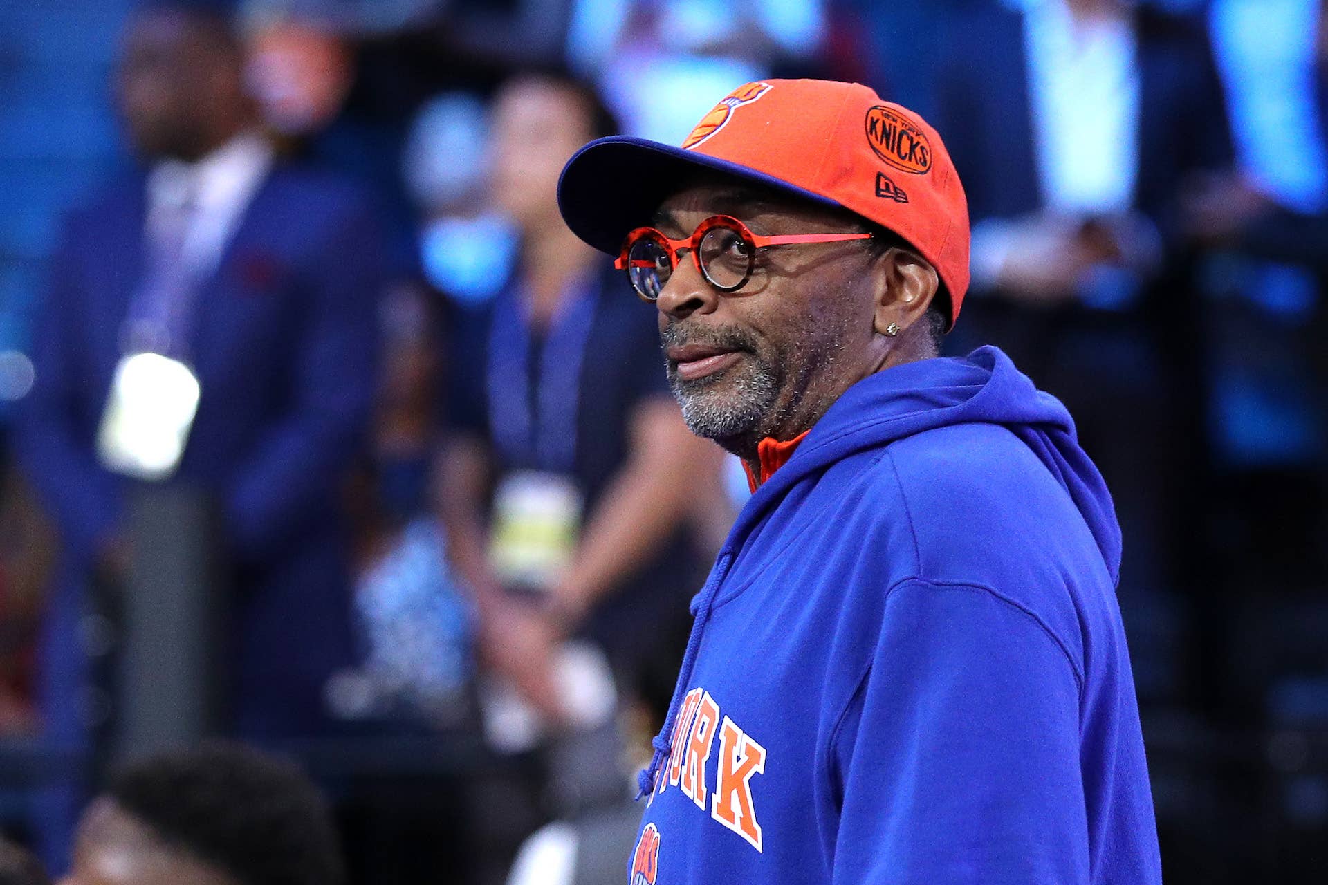 Spike Lee looks on before the start of the 2019 NBA Draft at the Barclays Center.