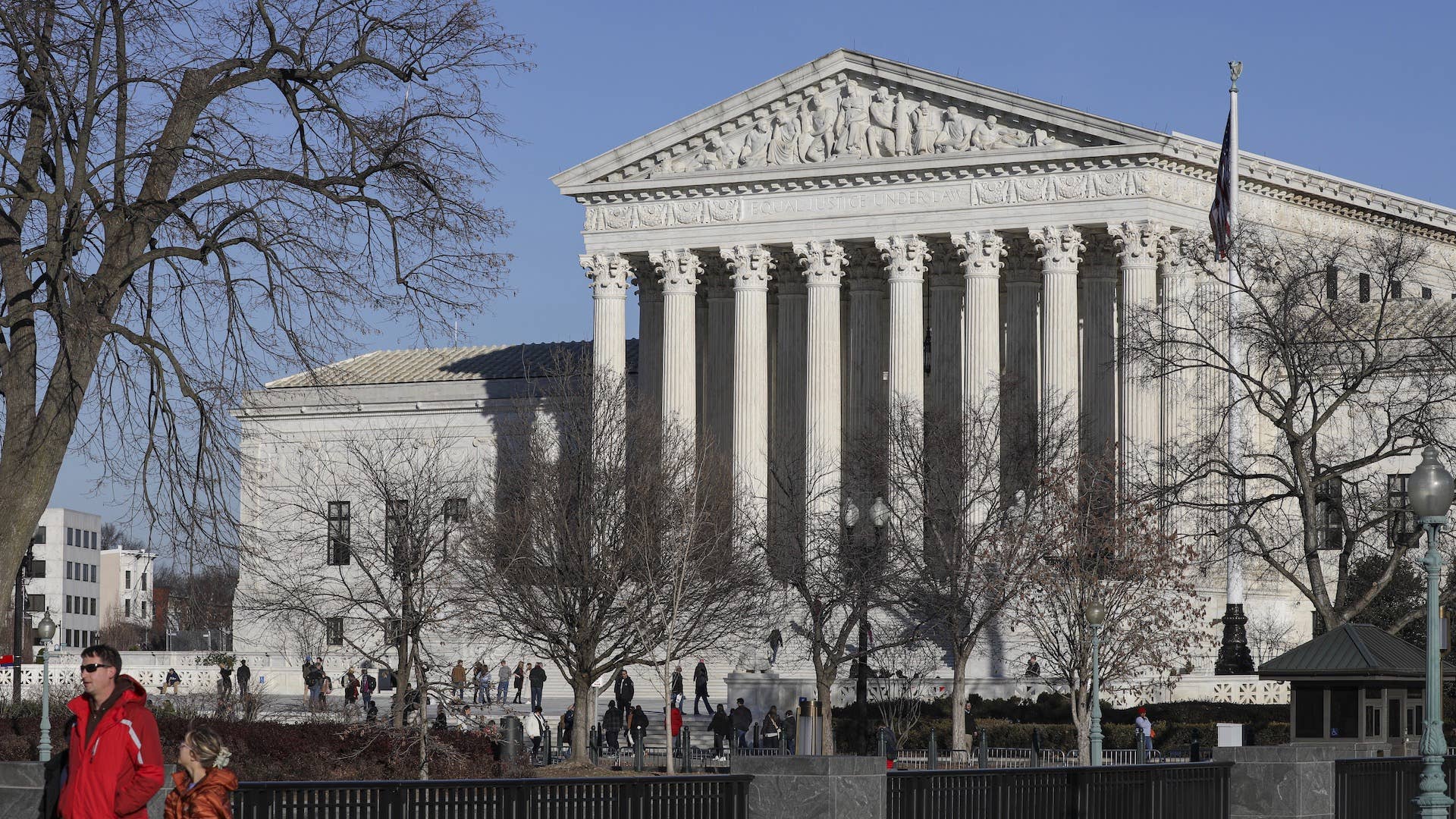 The Supreme Court of the United States building are seen in Washington D.C.