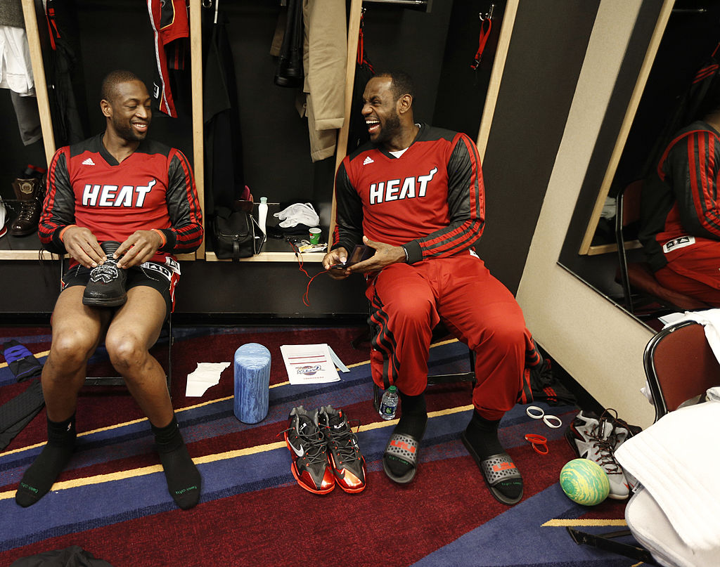 Dwyane Wade LeBron James Miami Locker Room 2013