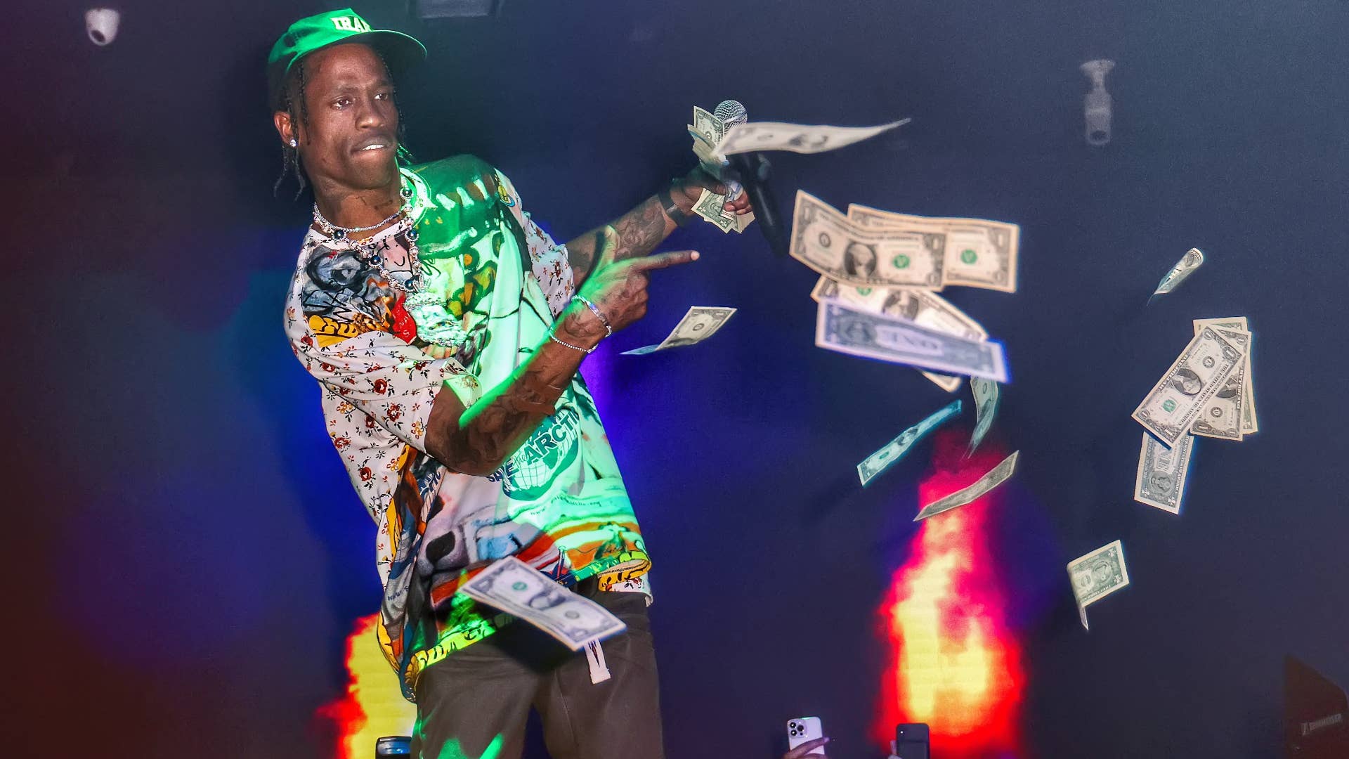 Travis Scott is seen performing at a club
