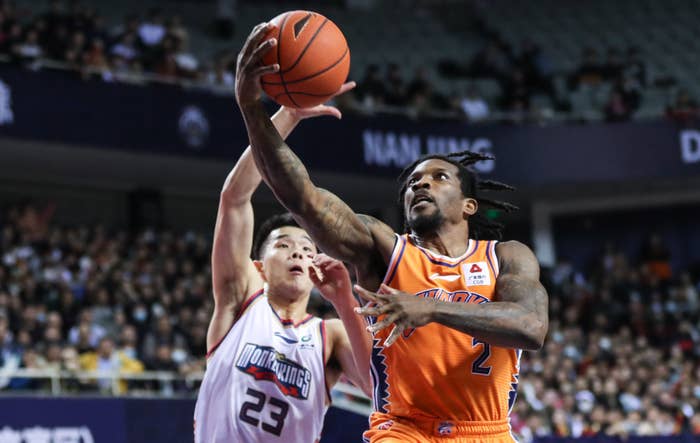Shanghai Sharks point guard Eric Bledsoe during the team&#x27;s recent playoff game