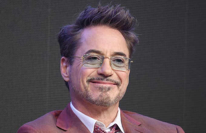 Robert Downey Jr. during a press conference for &#x27;Avengers: End Game.&#x27;