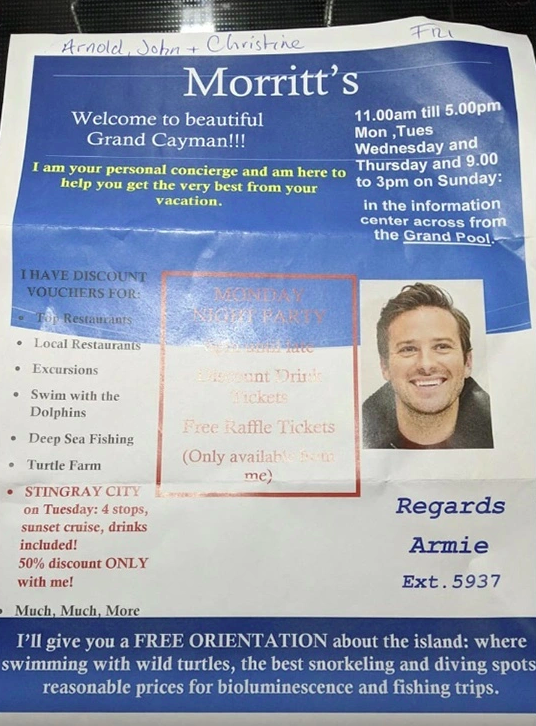A fake flyer is pictured