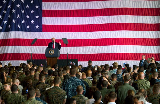 president trump military
