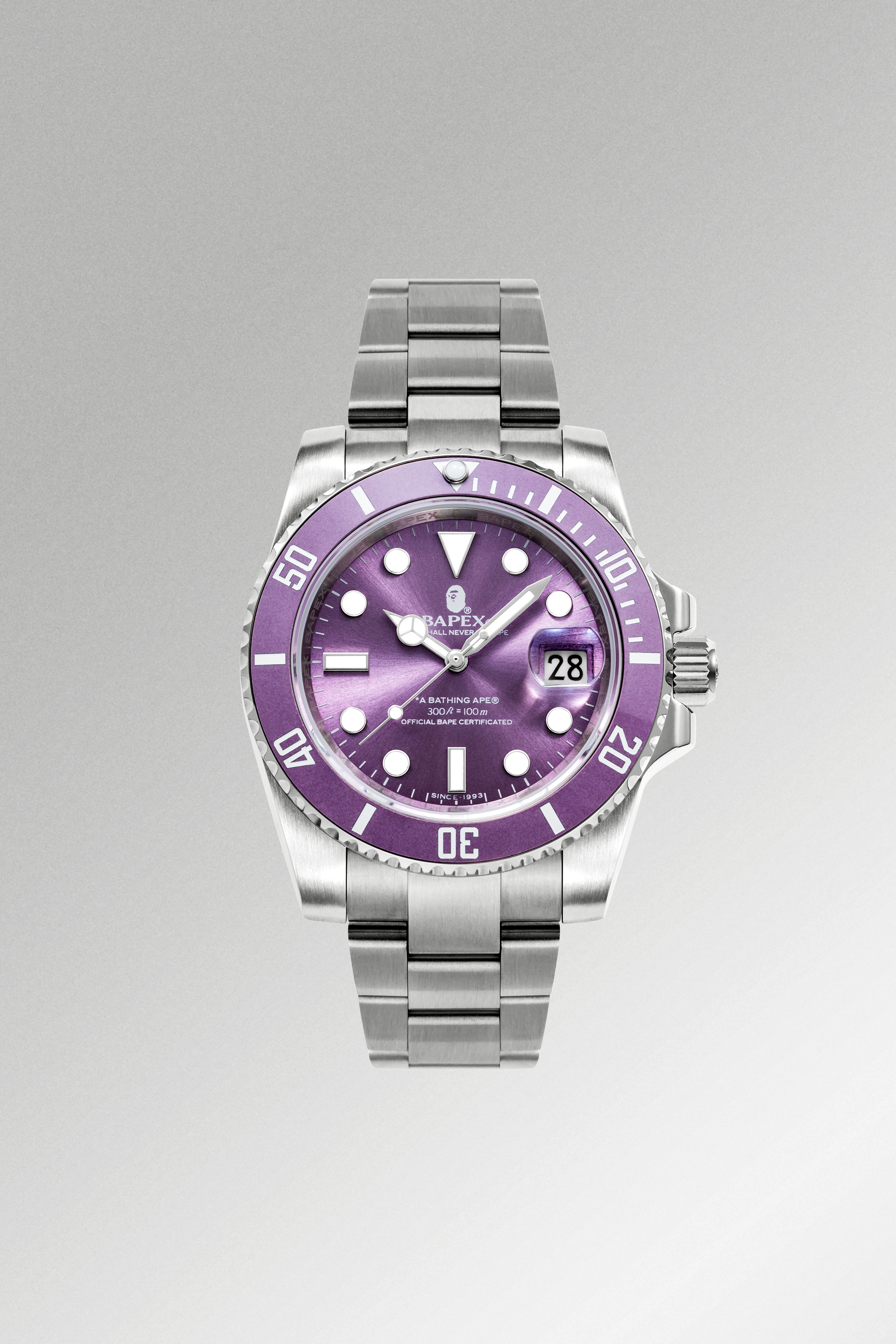 メンズ2021 A BATHING APE BAPEX TYPE1 PURPLE 紫 - 腕時計(アナログ)