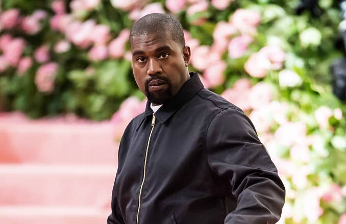 Kanye West is seen arriving to the 2019 Met Gala Celebrating Camp