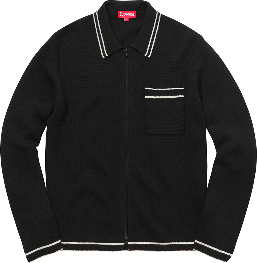Supreme Zip Up Polo Sweater
